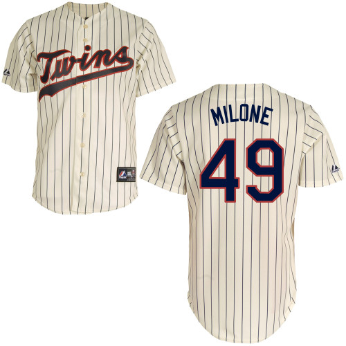 Tommy Milone #49 mlb Jersey-Minnesota Twins Women's Authentic Alternate 3 White Baseball Jersey